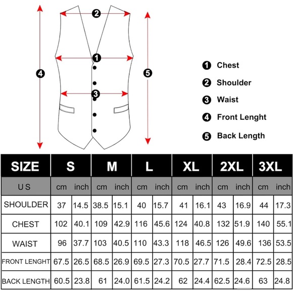 Men’s Burgundy Vest Size XXXL New - Picture 5 of 5